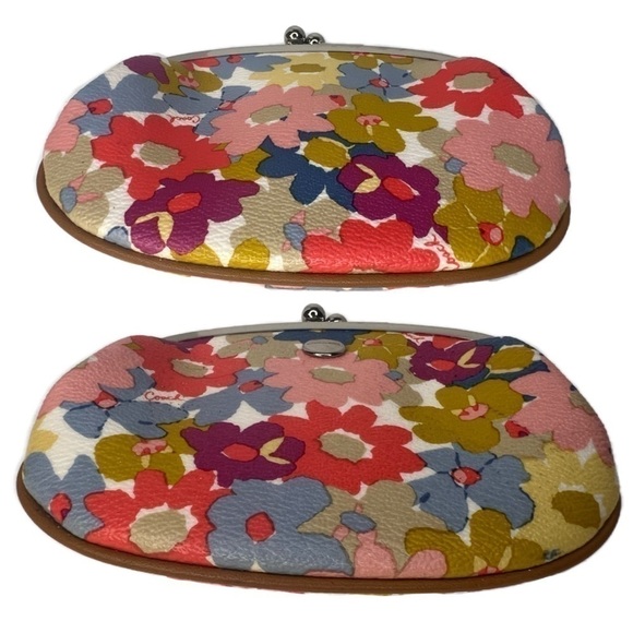 COACH f60270 PEYTON FLORAL COIN PURSE BAG NWOT FLOWER PASTEL RARE - Picture 6 of 8